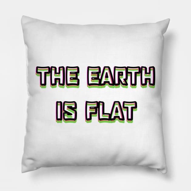 the earth is flat Pillow by mdr design