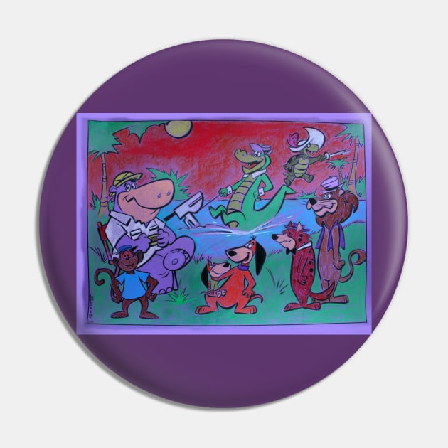 Saturday Morning Cartoons Pin by BennettBlackLight