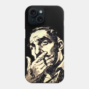 man smoking cigarette tattooed hand Phone Case