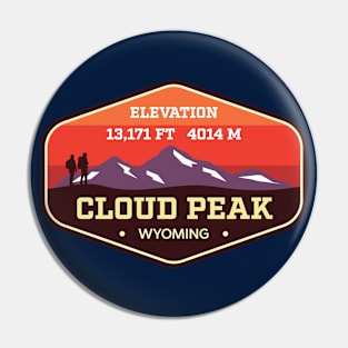 Cloud Peak Wyoming Mountain Climbing Badge Pin