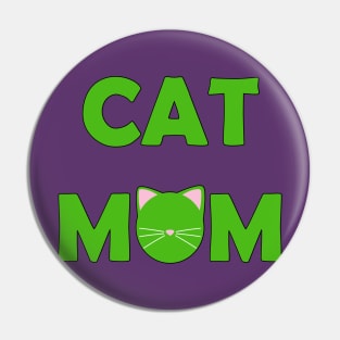 Cat Mom (Kelly Green) Pin