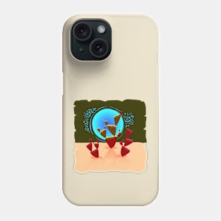 Bright blue sun Phone Case