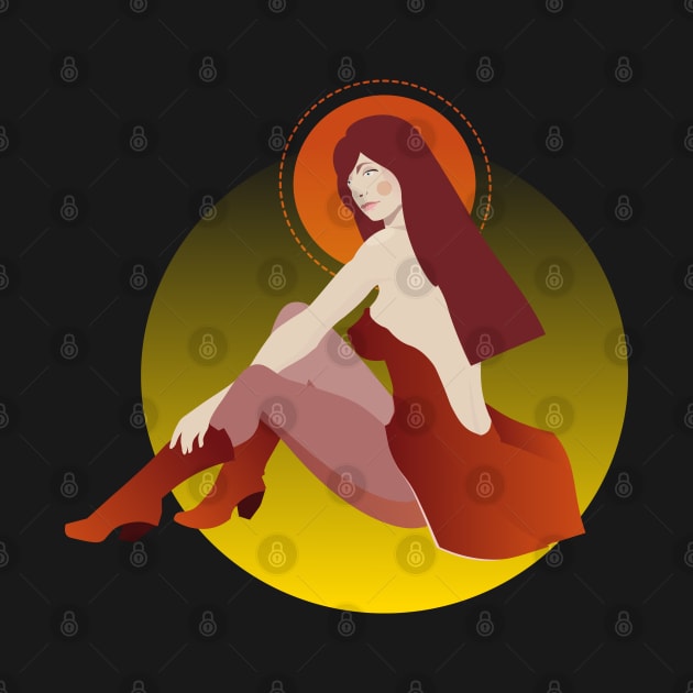 Redhead fantasy heroine witch by JojaShop