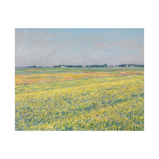 The Plain of Gennevilliers, Yellow Fields by Gustave Caillebotte by Classic Art Stall