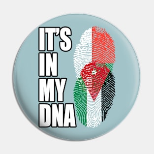 Malagasy And Jordanian Mix Heritage DNA Flag Pin