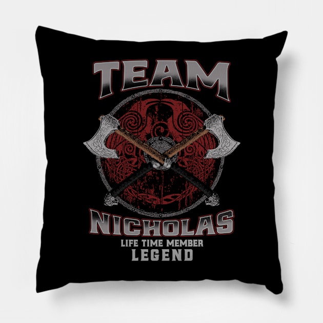 Nicholas - Life Time Member Legend Pillow by Stacy Peters Art