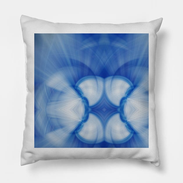 Beautiful, delicate blue motif, like for an angel Pillow by Hujer