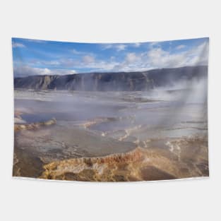 Steaming Colorful Landscape in Yellowstone Tapestry
