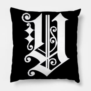 Silver Letter Y Pillow