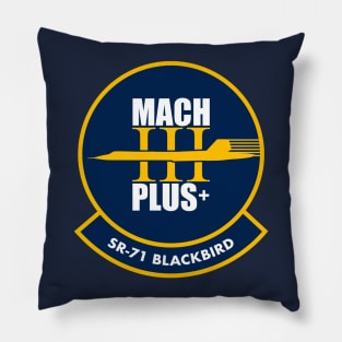 SR-71 Blackbird (Small logo) Pillow