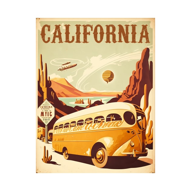 Colorado Desert California Vintage Travel Art Poster by OldTravelArt