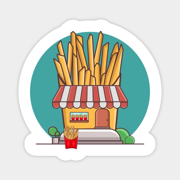 French Fries Shop Magnet by Linescratches