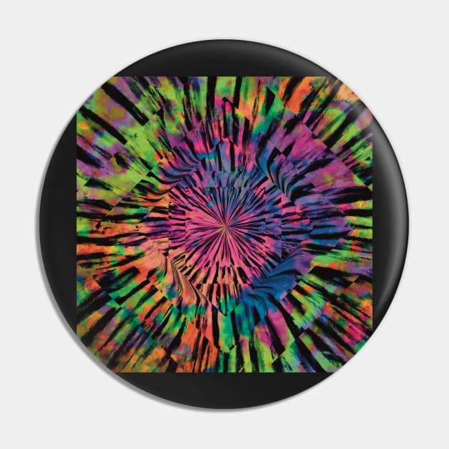 Warp Speed Neon Tie Dye Pin by cherdoodles