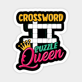 Crossword Puzzle Queen Gift Magnet