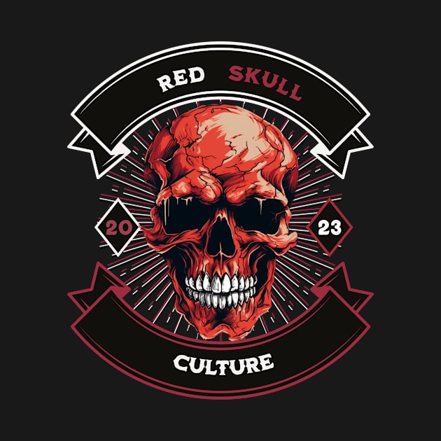 Red Skull Culture, Festival t-shirt, Unisex t-shirt, tees, men's t-shirt, women's t-shirt, summer t-shirt, trendy t-shirt, cool t-shirt by Clinsh Online 