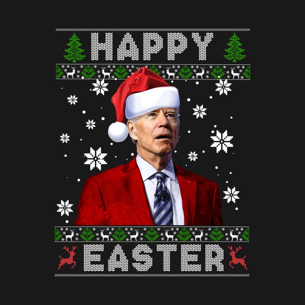 Funny Joe Biden Happy Easter Ugly Christmas Sweater by petemphasis