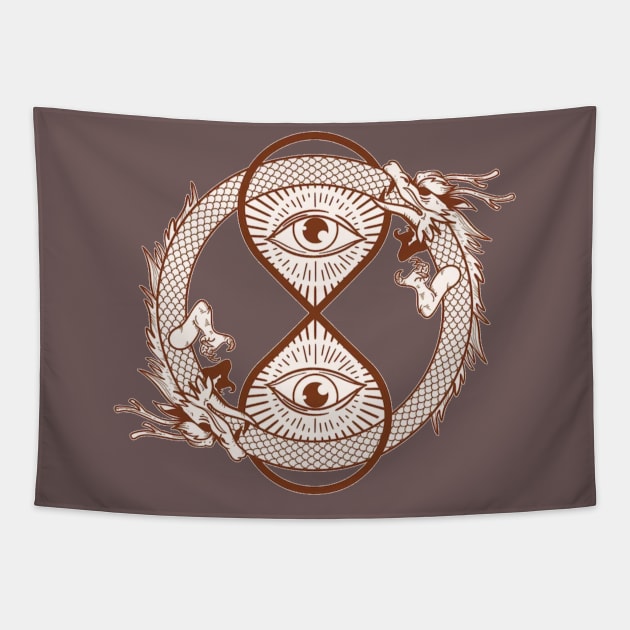 Ouroboros symbol Tapestry by TheDesigNook