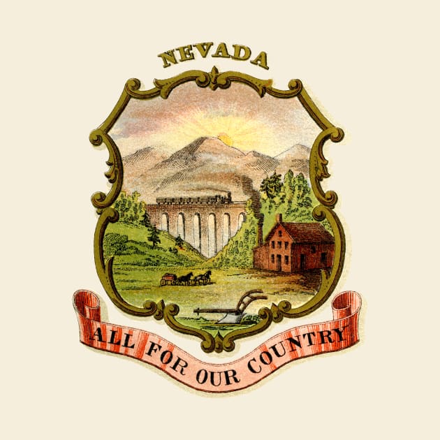 1876 Nevada Coat of Arms by historicimage