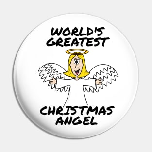 World's Greatest Christmas Angel Church Nativity Funny Pin