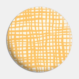 Retro grid pattern - summer yellow Pin