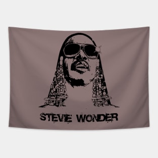 Stevie Wonder-Pencil Art Tapestry