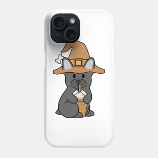 Pumpkin Spice French Bulldog Black Phone Case