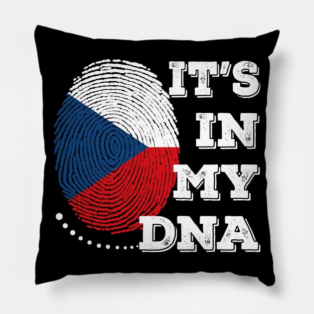 It'S In My DNA Czech Republic ,DNA Czech Republic A Genetic Portrait Of Czech Republic Pillow by ZACSHOPP