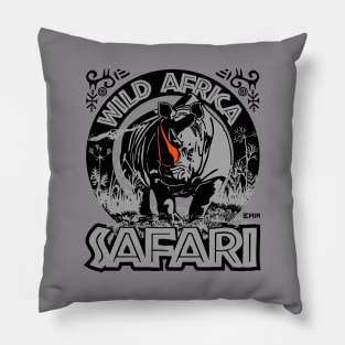 Wild Africa Safari, rhinoceros, Pillow