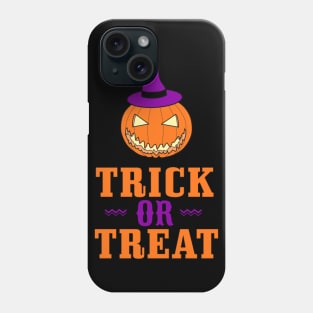 Trick or Treat Pumpkin Witch Hat Phone Case