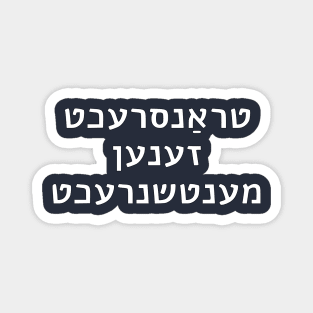 Trans Rights Are Human Rights (Yiddish) Magnet