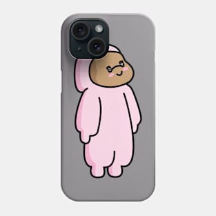 simple cute couple animation girl's side Phone Case