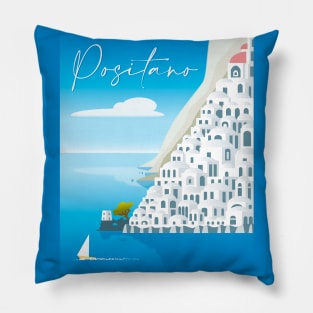 Positano Minimalistic Panorama Pillow