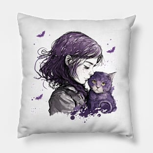 Cat Purple up Pillow