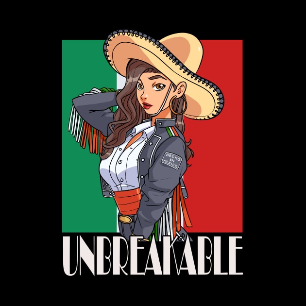 Mexican Girl Pride Mariachi Sombrero Unbreakable by Noseking