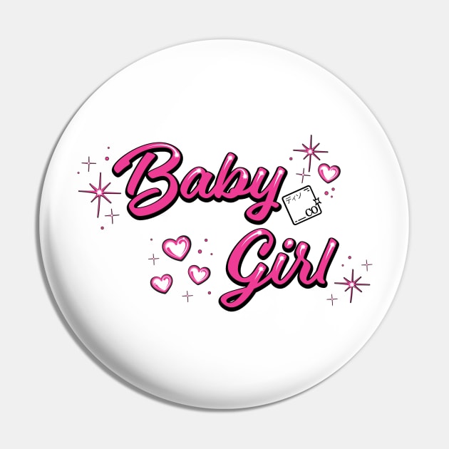 Baby Girl Airbrush Graffiti Design Pin by Disocodesigns