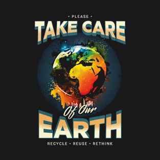 Reuse Reduce Recycle Save The Earth Environmental T-Shirt