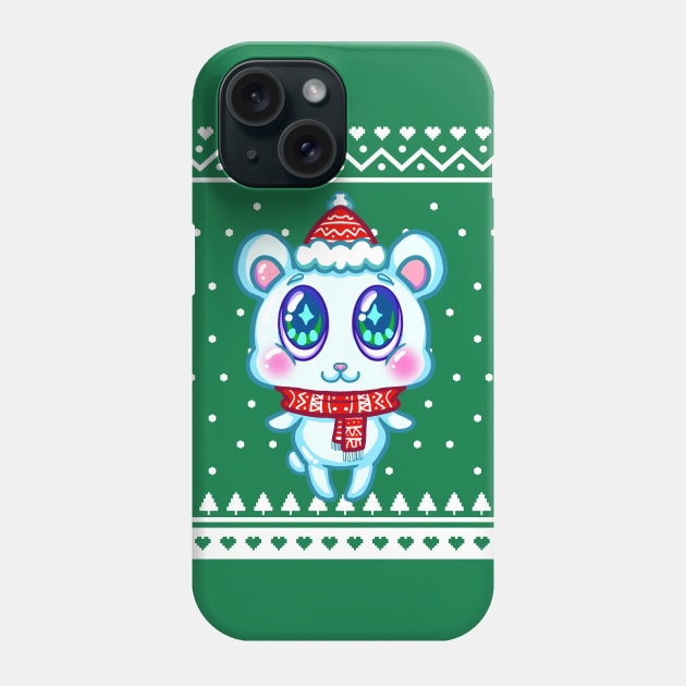 Christmas Sweater Polar bear Phone Case by koneko