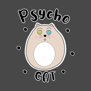 Psycho comic cat T-Shirt