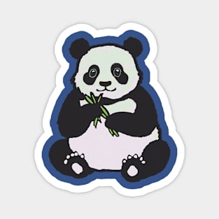 Panda Bear Eating Magnet