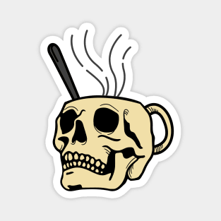 Steaming Hot Skull Mug Magnet