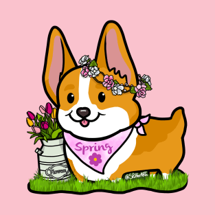 Spring Corgi T-Shirt