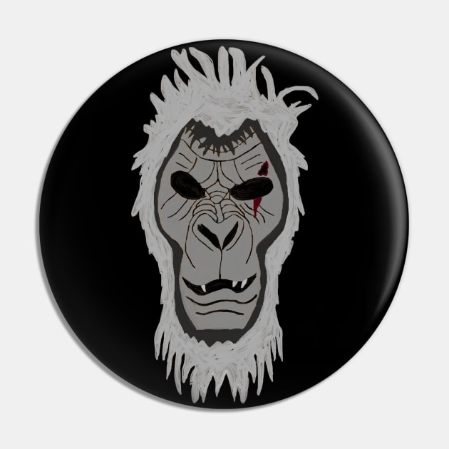 (painted) White Monkey man mask (be a beast!) Pin by Moonsong