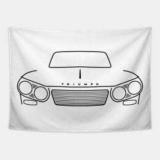 Triumph Vitesse classic car outline (black) Tapestry