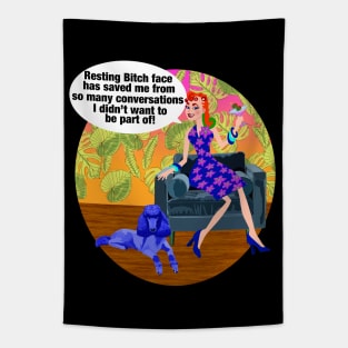 Resting Bitch Face Tapestry