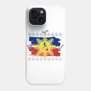 Philippine Flag-Map / Baybayin word Malaya (Freely) Phone Case