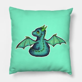Baby Dragon - Aqua Pillow
