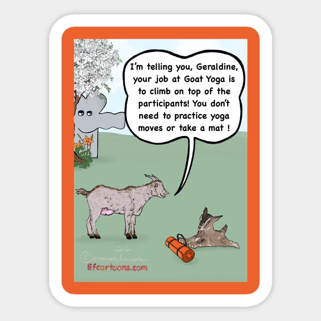 Fun Goat Yoga Stickers