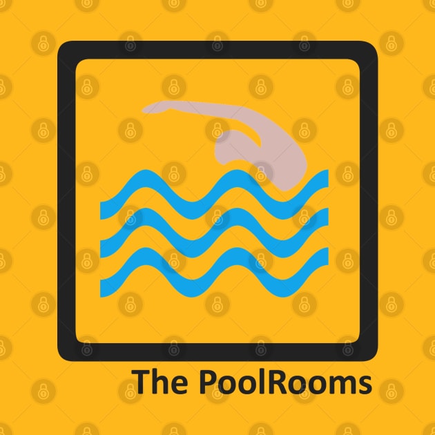 The Backrooms - The PoolRooms - Black Outlined Design by Nat Ewert Art