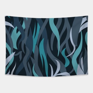 Abstract blue tribal art pattern Tapestry