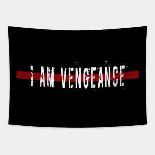 I AM VENGEANCE black artwork Tapestry